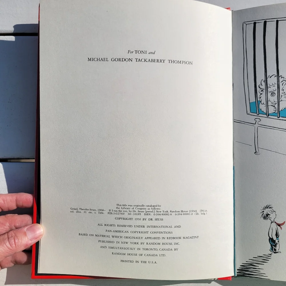 Dr. Seuss Book: If I Ran The Zoo ~ Dr. Seuss ~ 1950 Edition ~ Vintage Pop Art